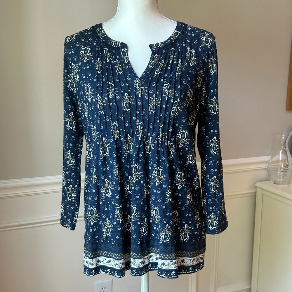 Lucky Brand Blue Boho Top Women's Size Medium NWT